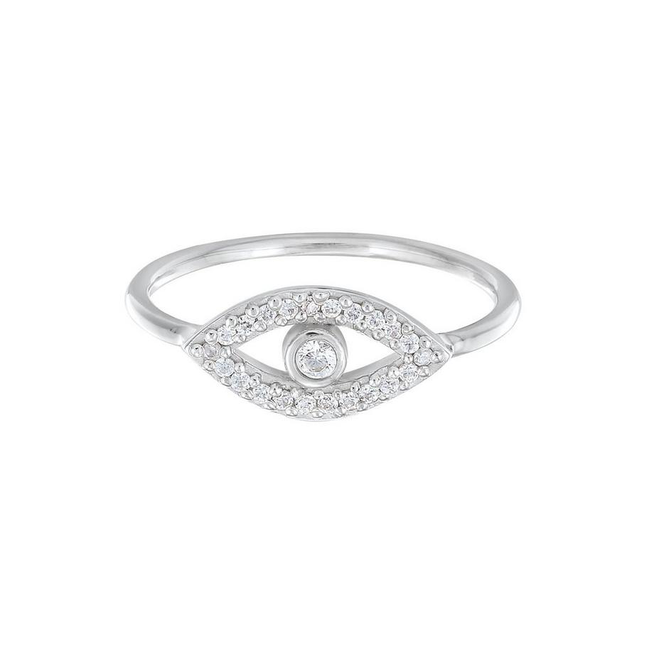 Elli  Bague Femmes Symbole Evil Eye Étincelant Avec Cristaux De Zirconium 