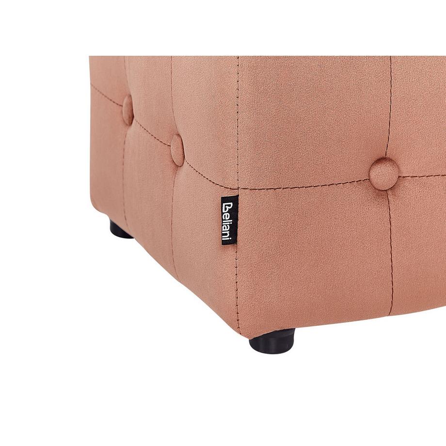 Beliani Pouf en Velours Rétro WISCONSIN  