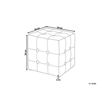 Beliani Ottomane aus Samtstoff Retro WISCONSIN  