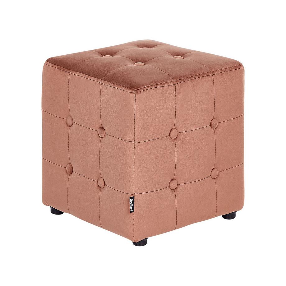 Beliani Pouf en Velours Rétro WISCONSIN  