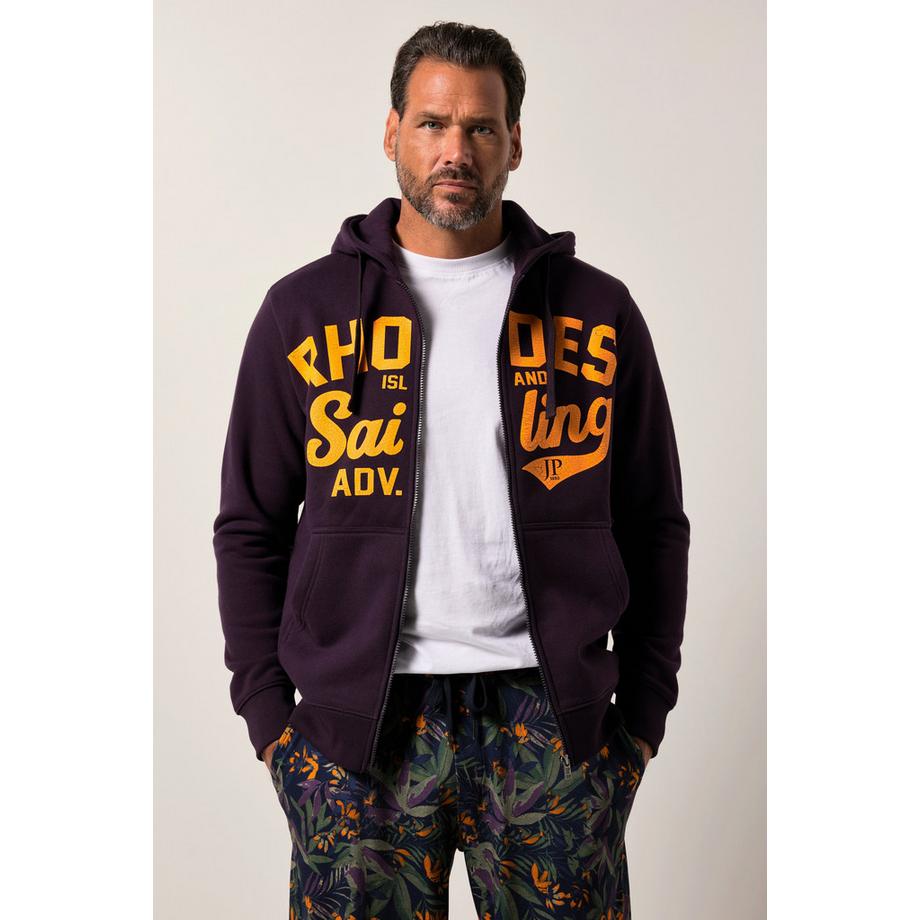 JP1880 Hoodiejacke mit Kapuze und Kängurutasche  