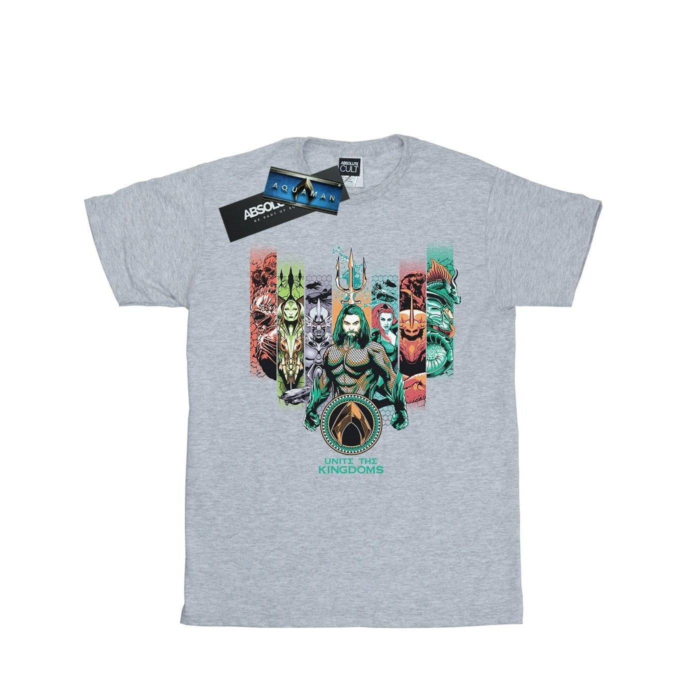 Image of Aquaman Unite The Kingdoms Tshirt Damen Grau XXL