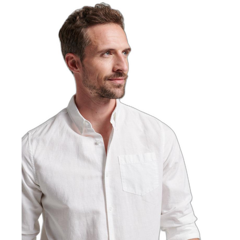 Superdry Studios Camicia Abbottonata Lino Cotone Biologico  