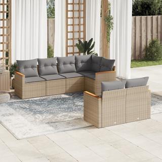 VidaXL set divano da giardino Polirattan  