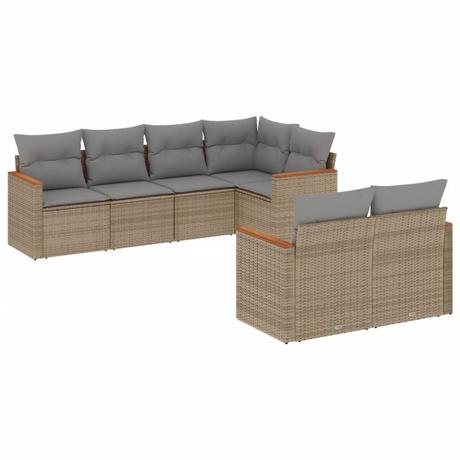 VidaXL set divano da giardino Polirattan  