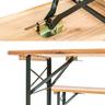 Tectake Table et bancs pliant en bois, Table de Jardin, de Réception  Marron