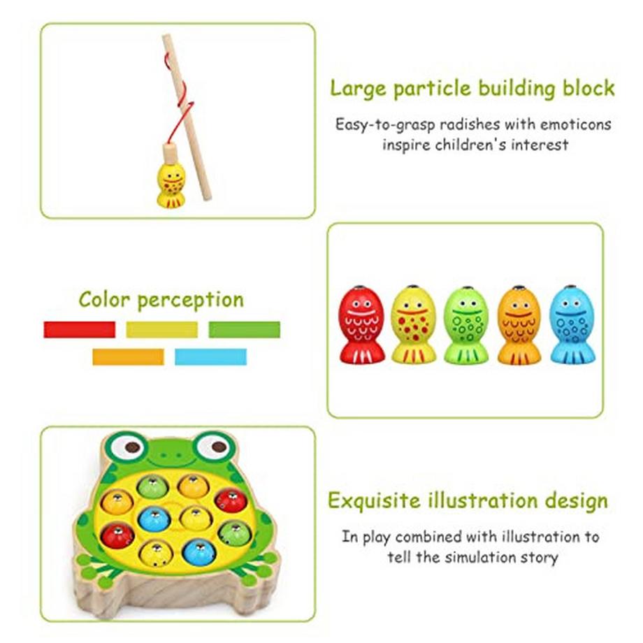 Activity-board  Jouet en bois Jeu de pêche magnétique Jouet en bois, jouet de motricité pour bébé 