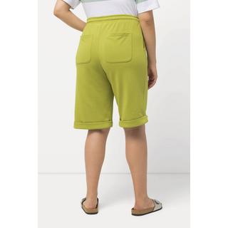 Ulla Popken  Short Mary en molleton, taille élastique, jambe droite et large 