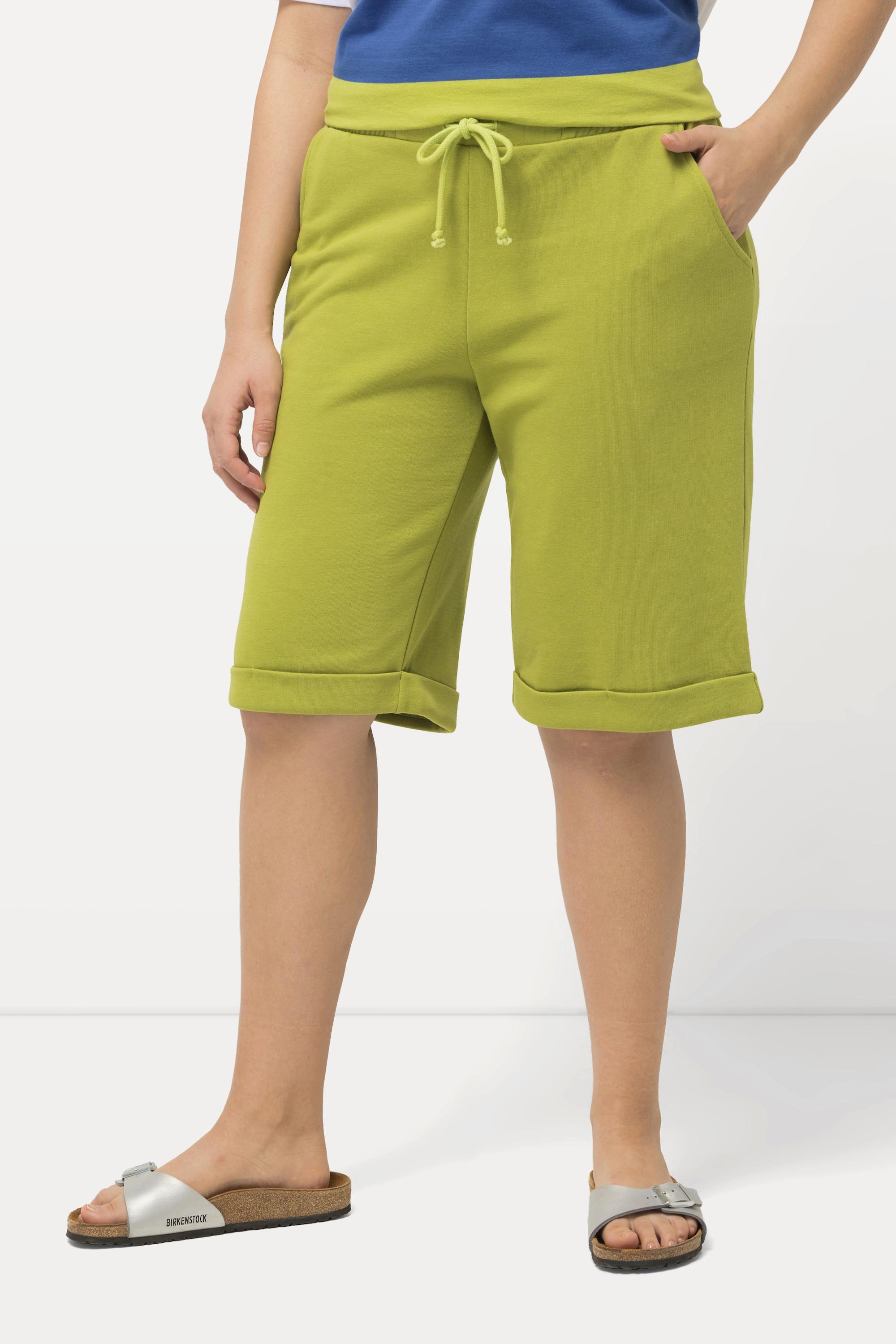 Ulla Popken  Sweatshorts Mary, weites, gerades Bein, Elastikbund 