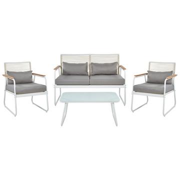 Set lounge pour jardin en Acier Moderne POMONTE