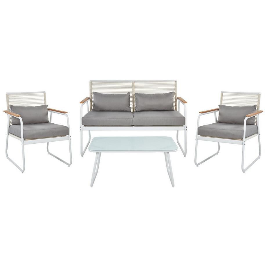 Beliani Set lounge pour jardin en Acier Moderne POMONTE  