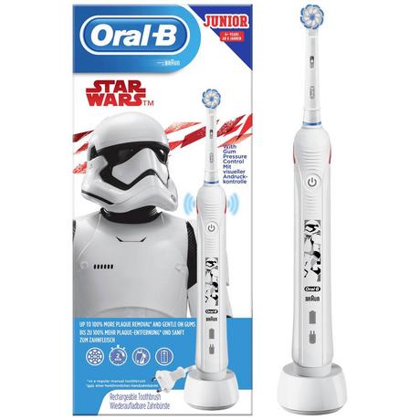 Oral-B  Pro 3 Junior Star Wars  Elektrische Kinderzahnbürste Rotierend/Oszilierend Weiß 