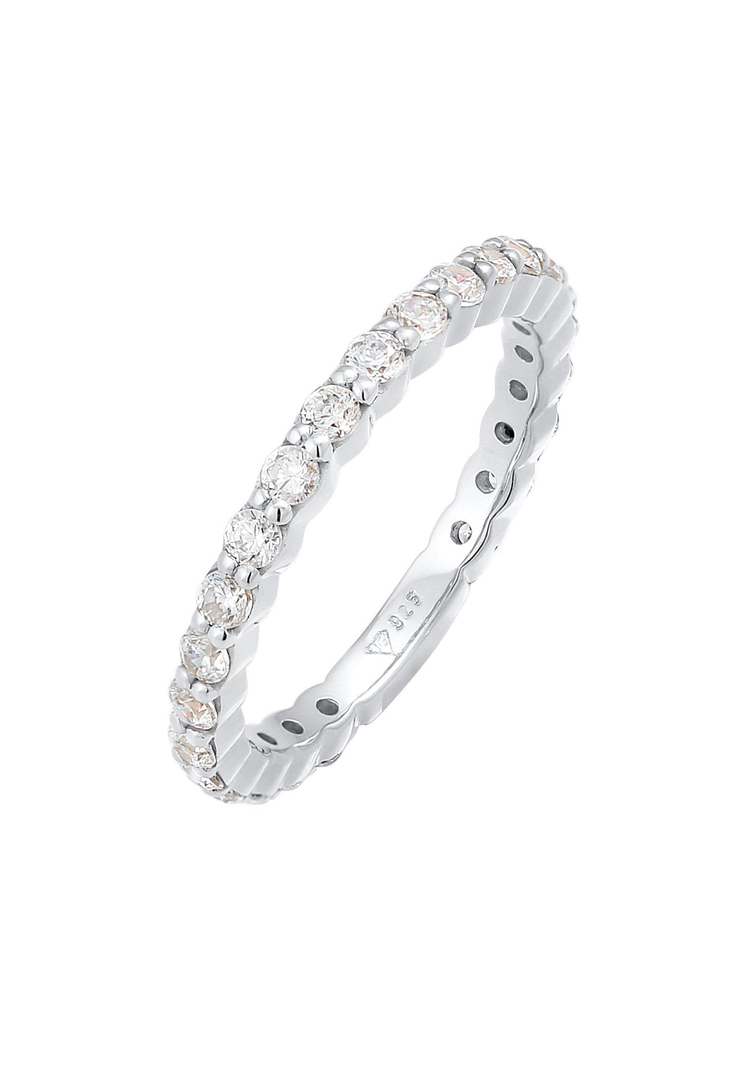 Image of Ring Memoire Eternity Zirkonia Funkelnd 925 Silber Damen Silber 58mm