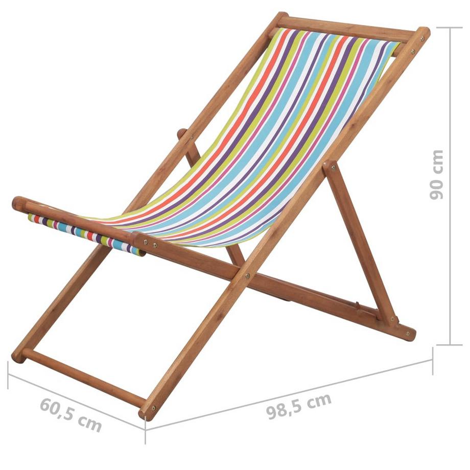 VidaXL Chaise de plage tissu  