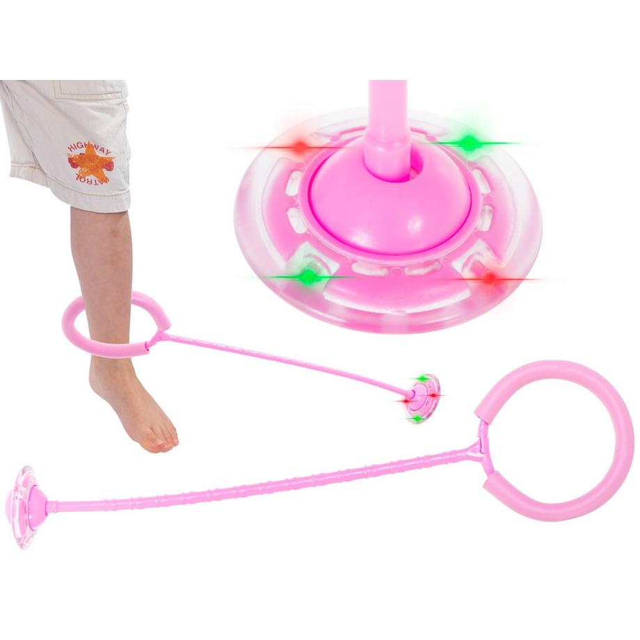 Pricenet  Hula Hop Beinsprungball leuchtende LED rosa 