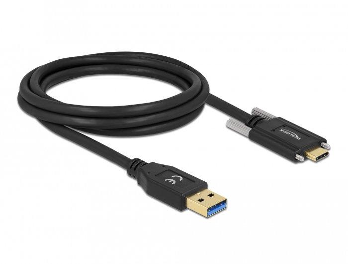 DeLock  84019 câble USB 2 m USB 3.2 Gen 1 (3.1 Gen 1) USB A USB C Noir 