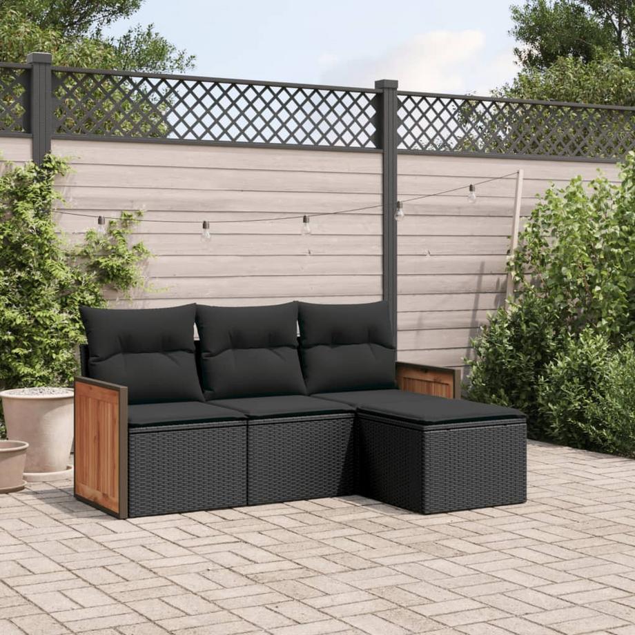 VidaXL set divano da giardino Polirattan  