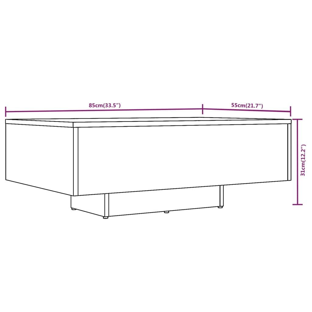 VidaXL Table basse bois d'ingénierie  