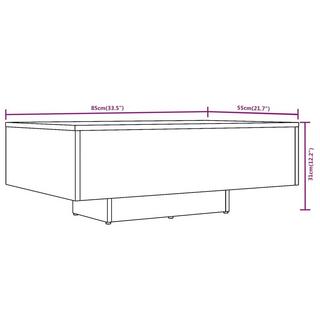 VidaXL Table basse bois d'ingénierie  