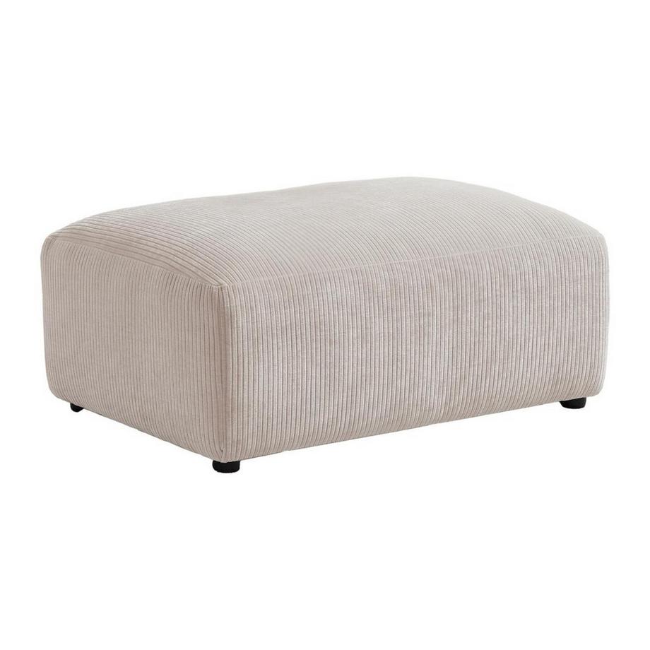 Maison Céphy Pouf en velours côtelé beige TIRONO de Maison Céphy  
