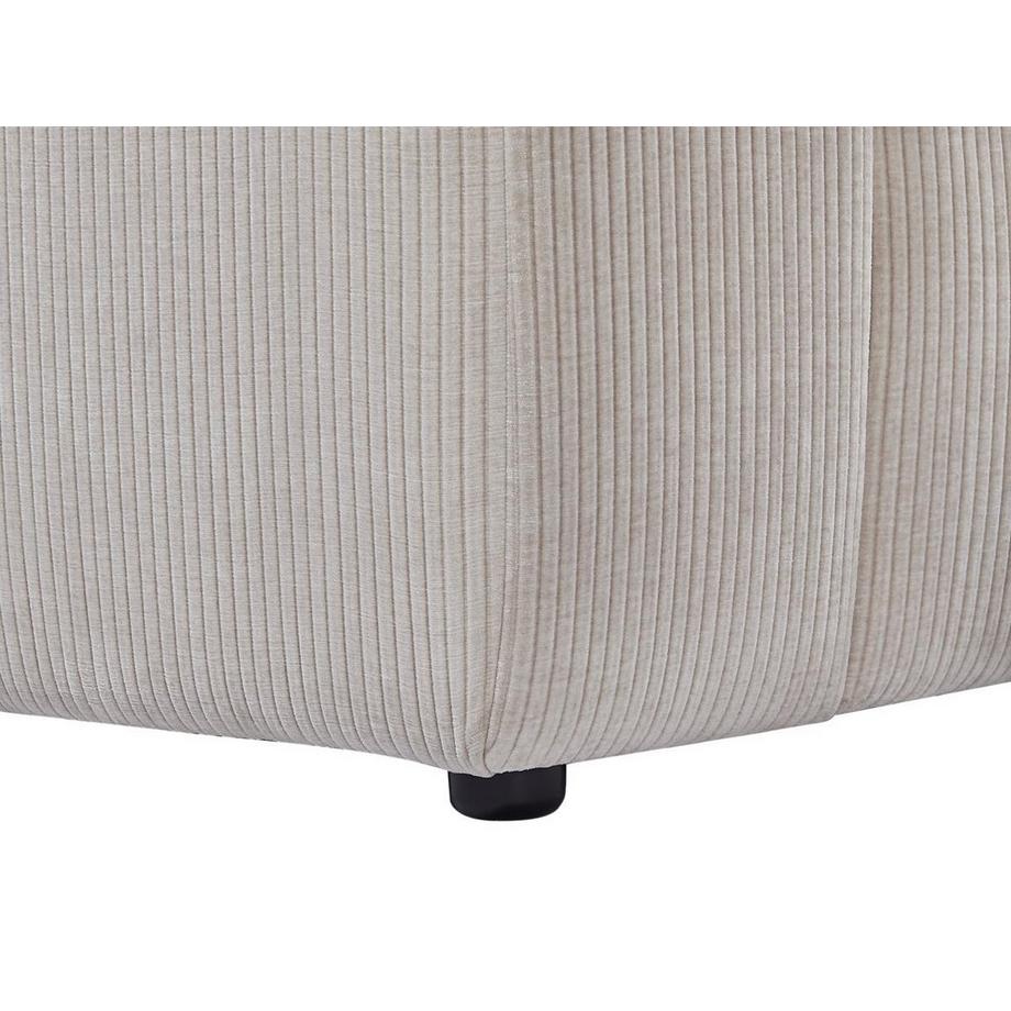 Maison Céphy Pouf en velours côtelé beige TIRONO de Maison Céphy  