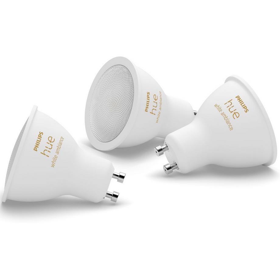 Philips Hue White Ambiance GU10 400lm confezione da 3  