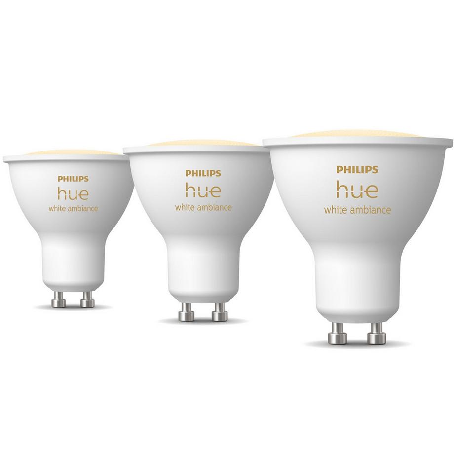 Philips Hue White Ambiance GU10 400lm confezione da 3  
