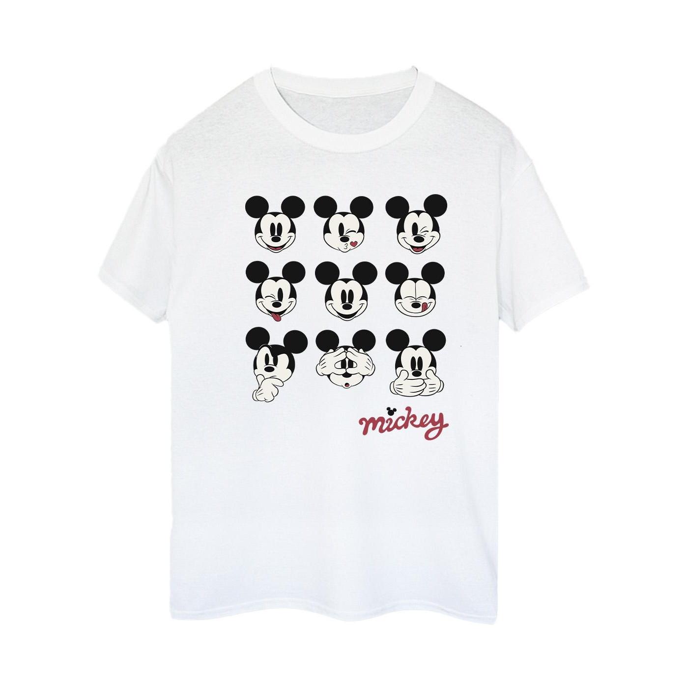 Image of Mickey Mouse Many Faces Tshirt Damen Weiss XL