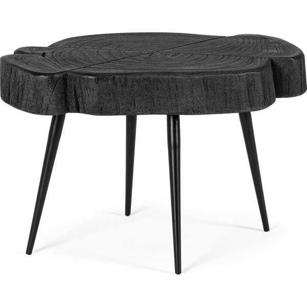 mutoni Table d'appoint Zakia Noir S 46x30  