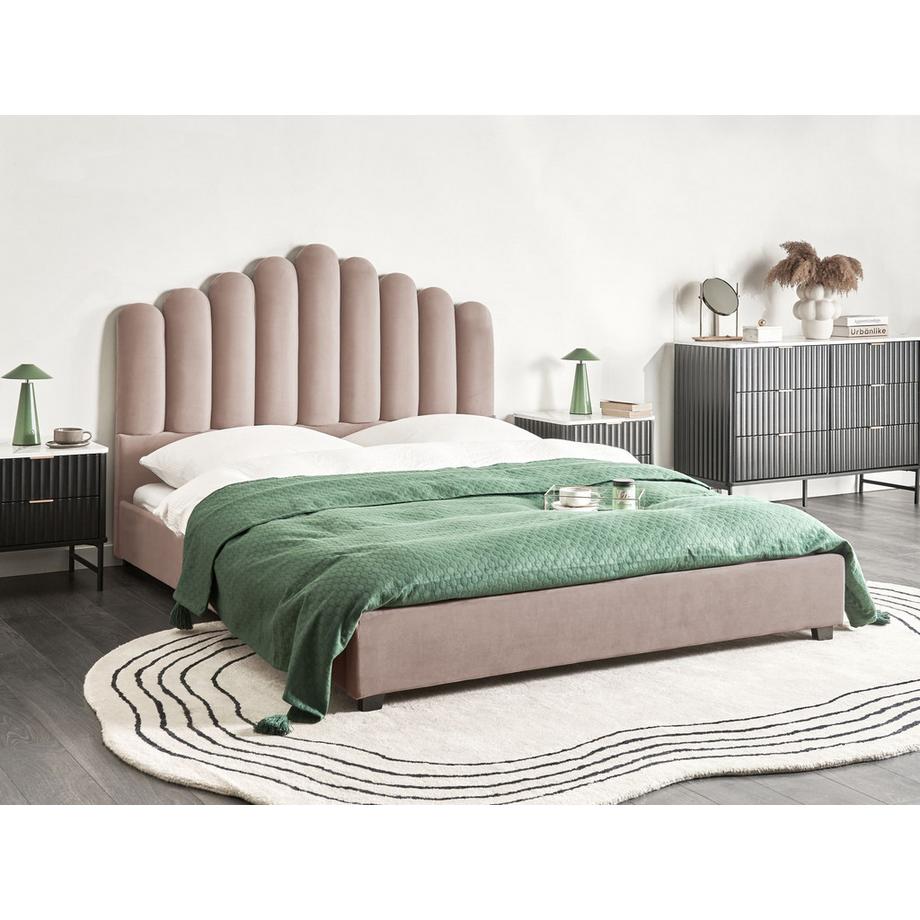 Beliani Letto en Velluto Glamour VINCENNES  