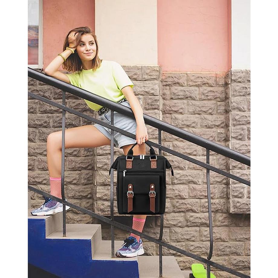 Only-bags.store Elegante zaino piccolo per laptop Daypack alla moda per il college  