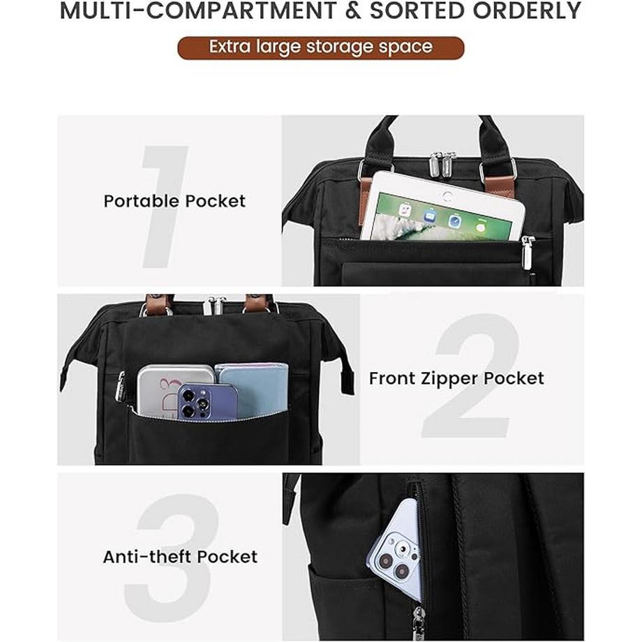 Only-bags.store Elegante zaino piccolo per laptop Daypack alla moda per il college  