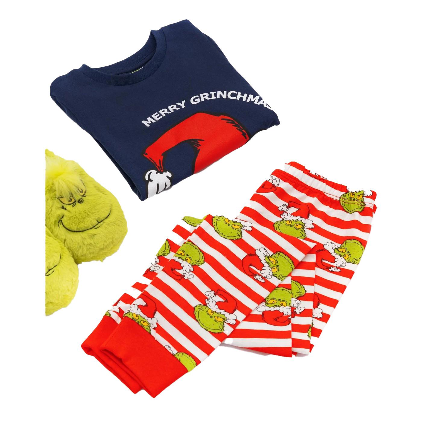 The Grinch  Schlafanzug mit langer Hose  weihnachtliches Design 