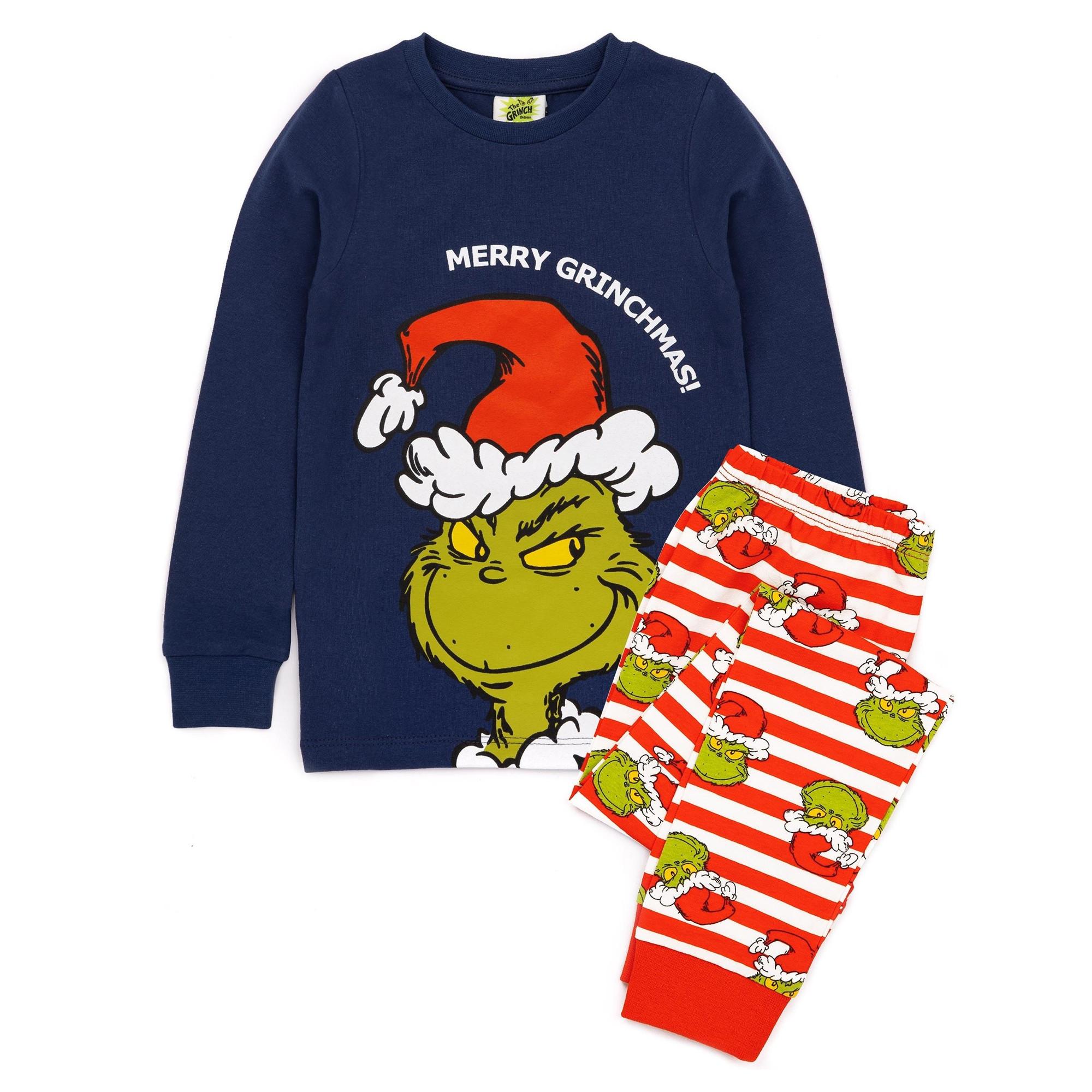 Image of Schlafanzug Mit Langer Hose Weihnachtliches Design Jungen Blau 128
