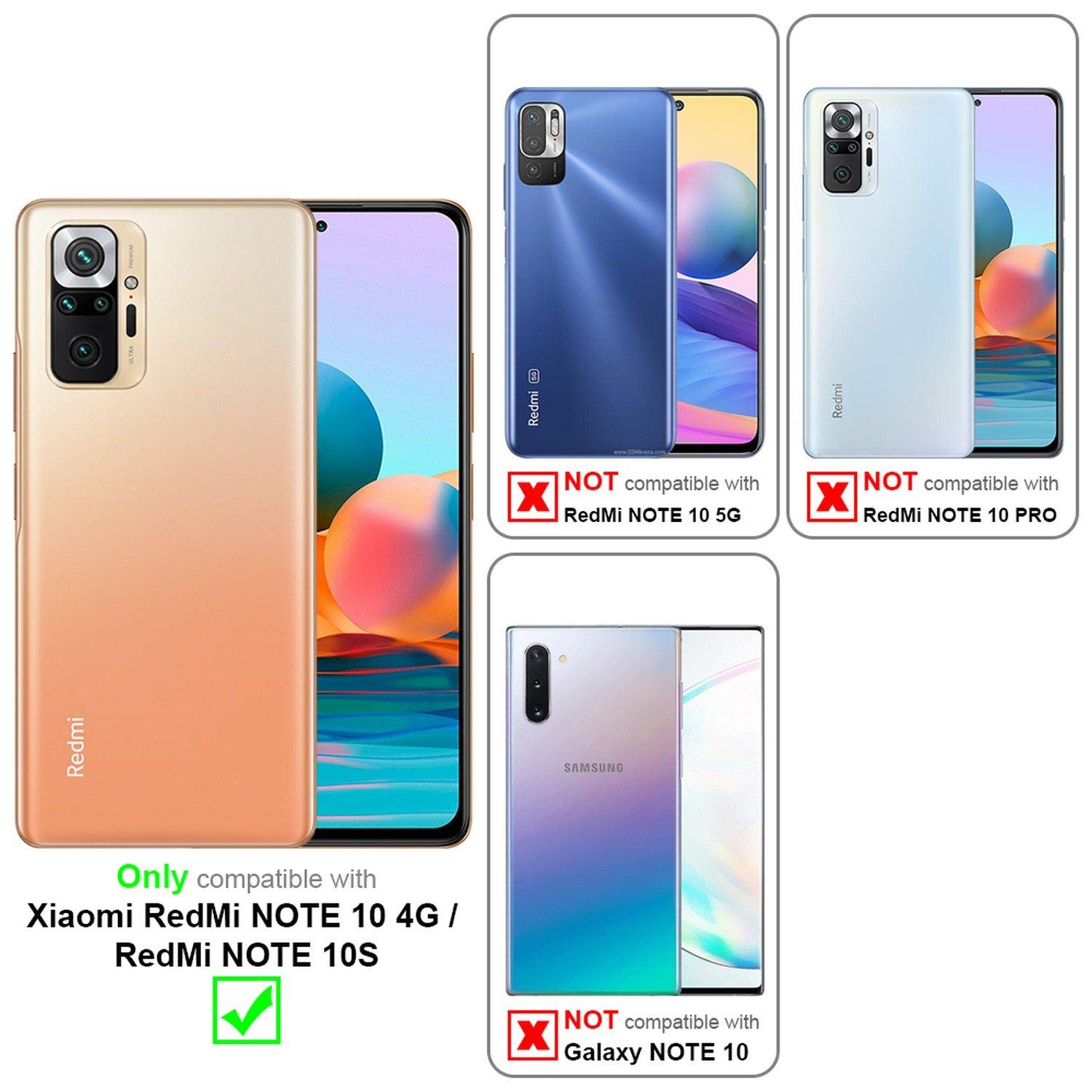 Cadorabo  Housse compatible avec Xiaomi RedMi NOTE 10 4G / RedMi NOTE 11 4G - Coque de protection avec fermeture magnétique, fonction de support et compartiment pour carte 