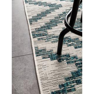 Benuta Tapis d'extérieur & intérieur Cleo Bleu  