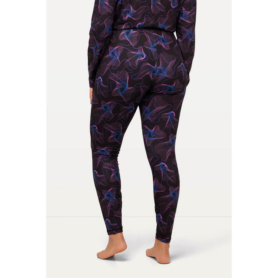 Ulla Popken Legging fonctionnel motif vague séchage rapide recyclé  