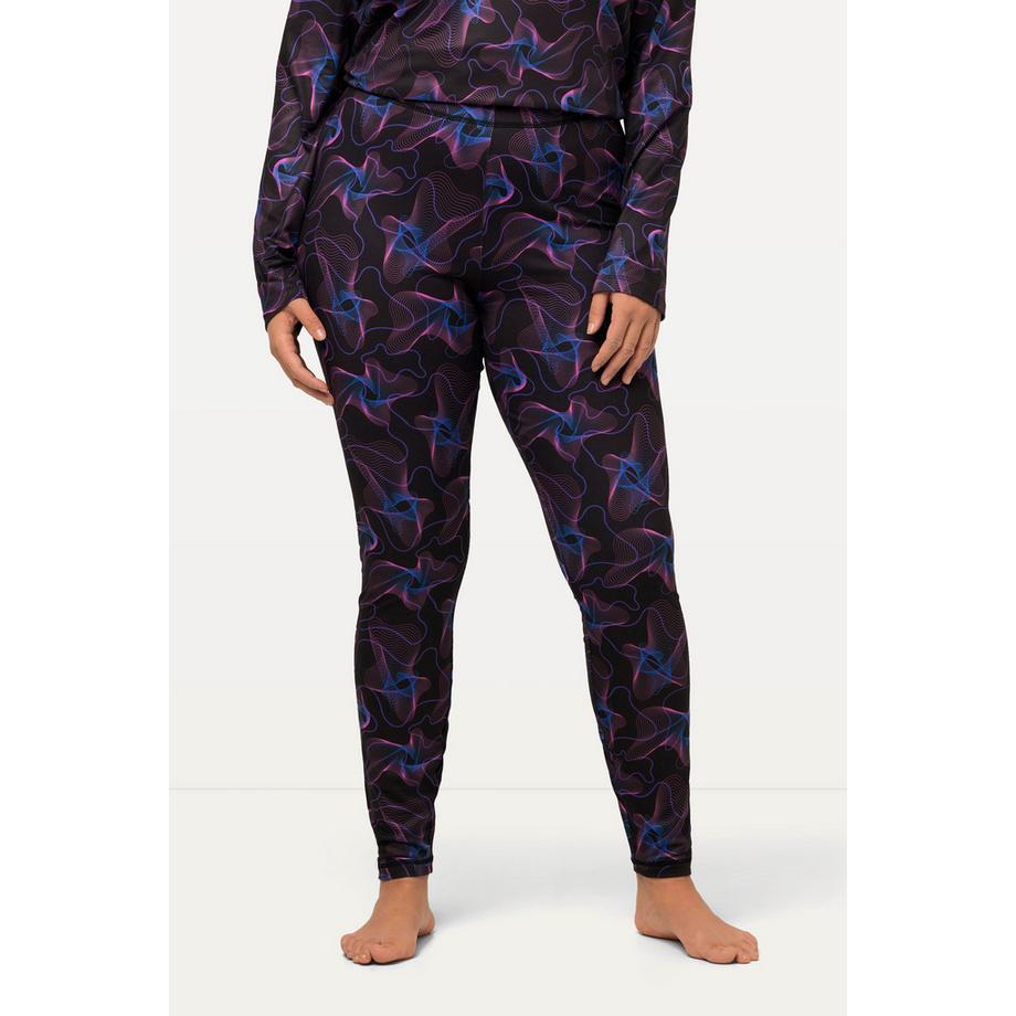 Ulla Popken Legging fonctionnel motif vague séchage rapide recyclé  
