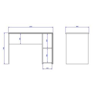 Calicosy Bureau Industriel avec Étagères L107 cm - Soan  