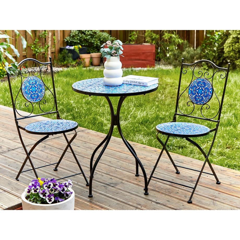 Beliani Outdoor Bistrotisch aus Eisen Retro CIGLIANO  