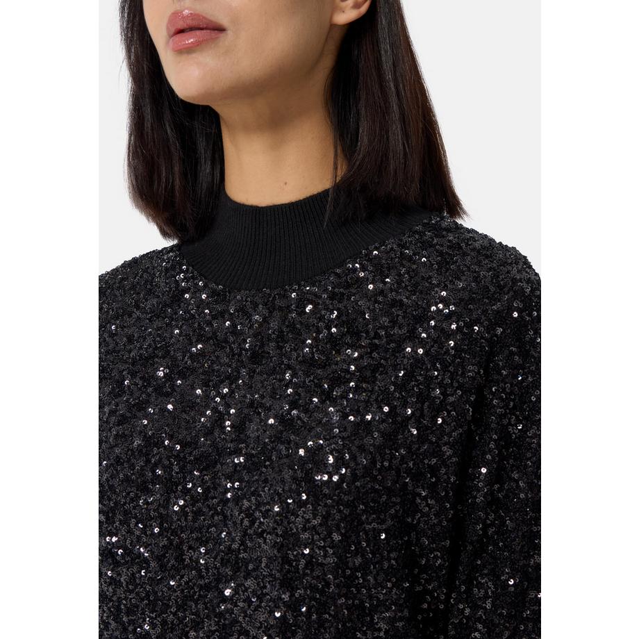 CASH-MERE.CH Maglione girocollo in cashmere con paillettes  