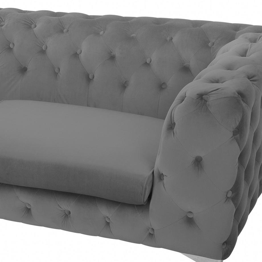 Beliani 3 Sitzer Sofa aus Samtstoff Klassisch SOTRA  
