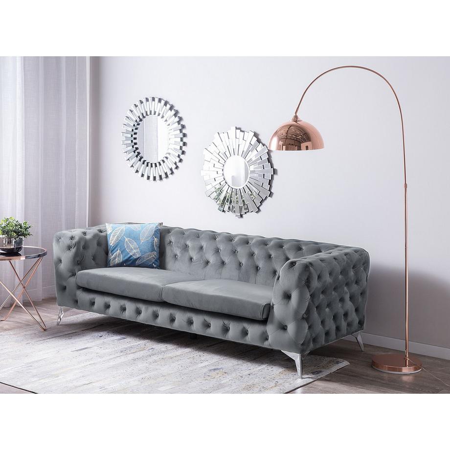 Beliani 3 Sitzer Sofa aus Samtstoff Klassisch SOTRA  