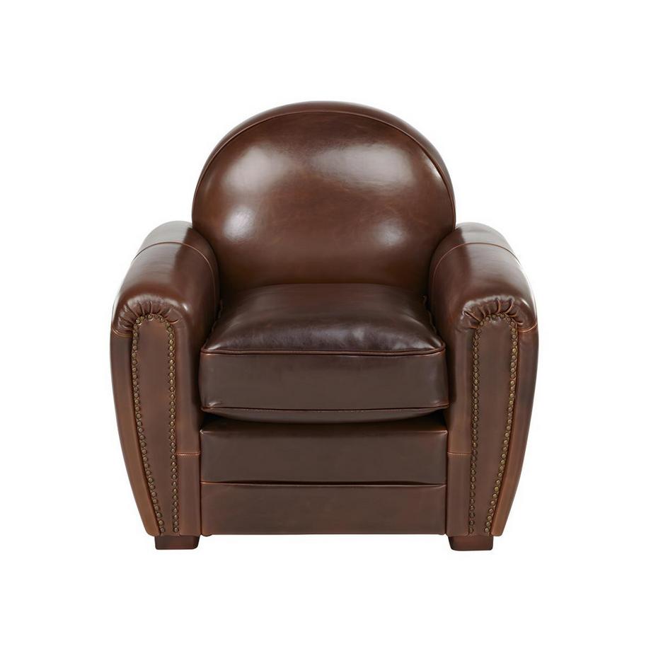 Vente-unique Ledersessel Vintage BAUDOIN  