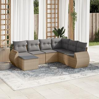 VidaXL set divano da giardino Polirattan  