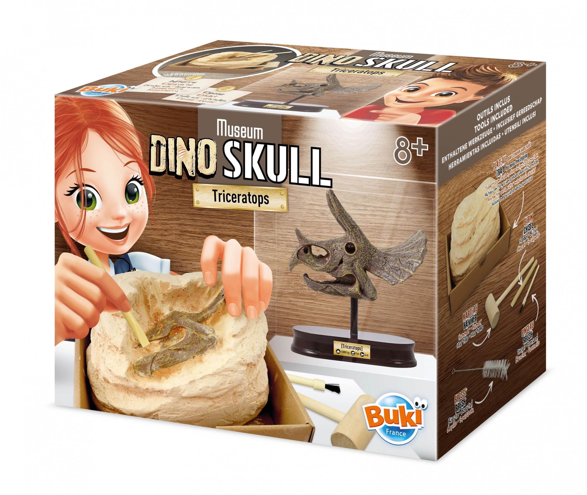 Image of Ausgrabungs-Set Dinosaurier-Schädel Triceratops Multicolor