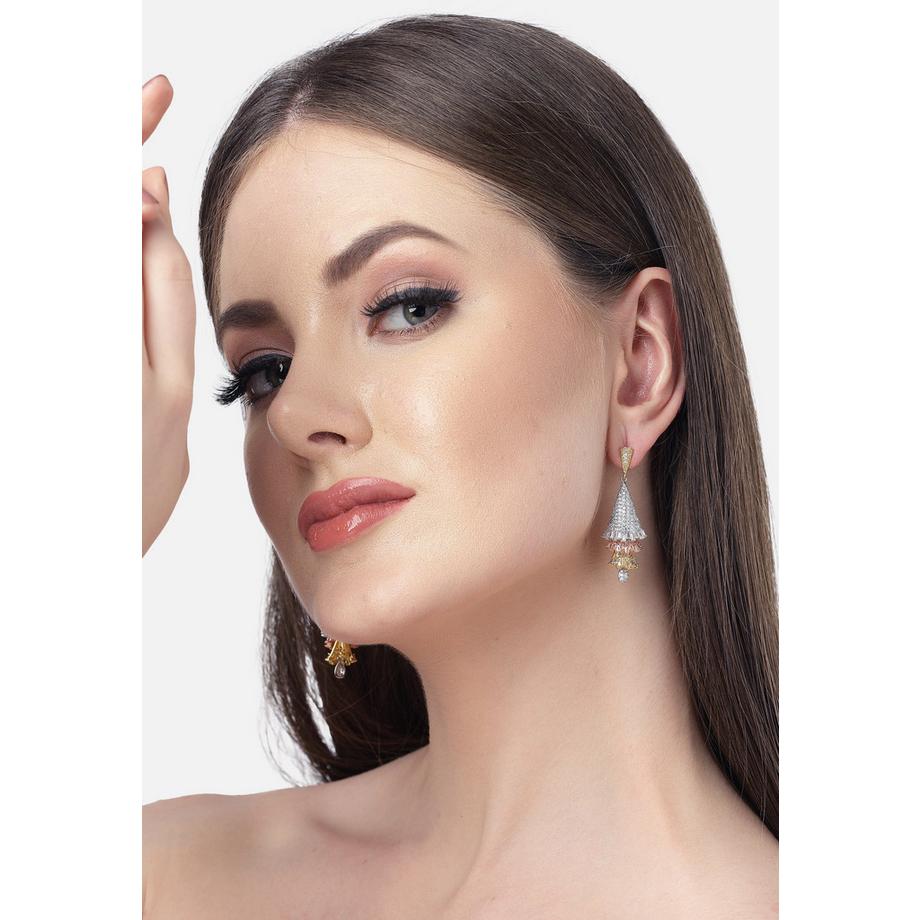 AVANT-GARDE PARIS  Diva Kollektion Zirkonia-Kronleuchter-Tropfenohrringe 