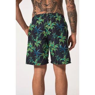 JP1880  Badeshorts, Beachwear, Elastikbund, Palmen Print 