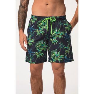 JP1880  Badeshorts, Beachwear, Elastikbund, Palmen Print 