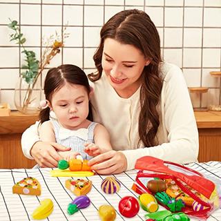 Activity-board  Kinderküche Zubehör, Küchenspielzeug Schneiden Obst und Gemüse Lebensmittel Spielzeug, 